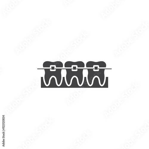 Braces icon Simple thin line flat symbol