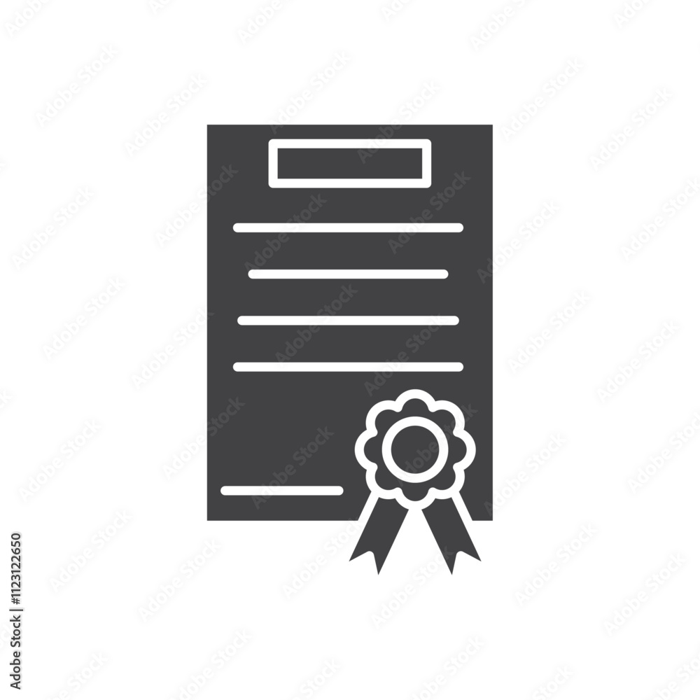 Diploma icon Simple thin line flat symbol Diploma icon Simple thin line flat symbol