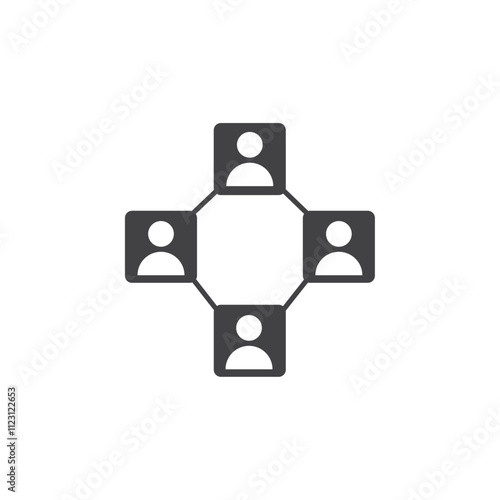 Dependency icon Simple thin line flat symbol