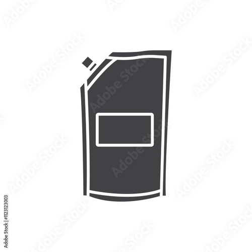 Doy pack pouch icon Simple thin line flat symbol