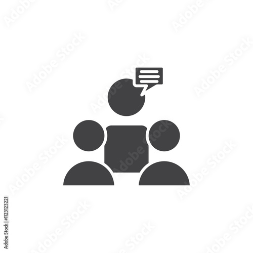 Expert opinion icon Simple thin line flat symbol