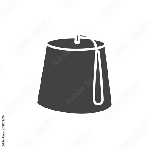 Fez hat icon Simple thin line flat symbol