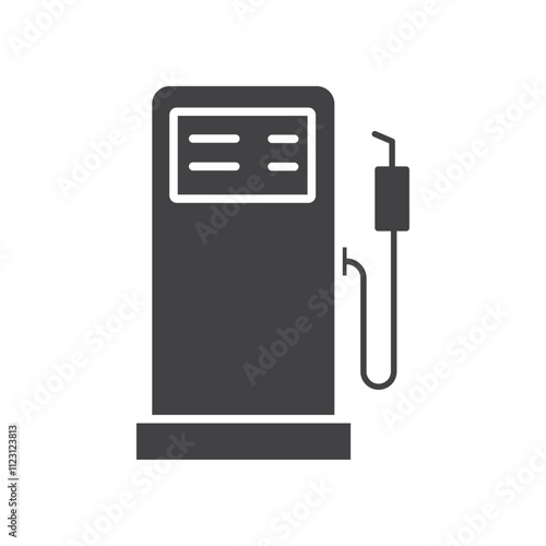 Gas station Icon Simple thin line flat symbol