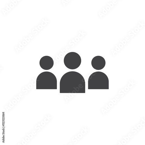 Guest icon Simple thin line flat symbol