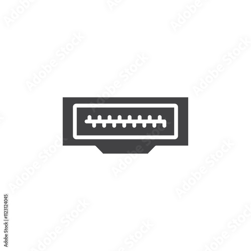 HDMI icon Simple thin line flat symbol