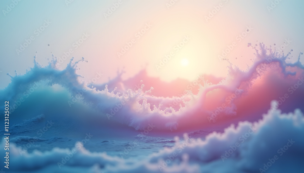 Abstract Wave of Healing Energy with Gentle Gradients Abstract Wave of Healing Energy with Gentle Gradients