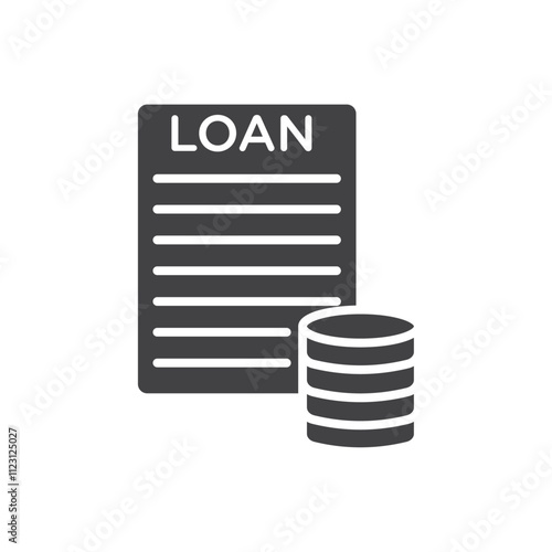 Loan icon Simple thin line flat symbol