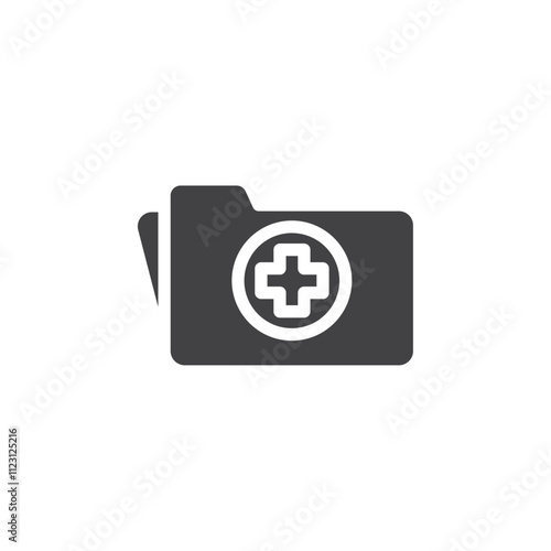 Medical record icon Simple thin line flat symbol