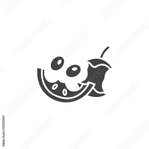 Organic waste icon Simple thin line flat symbol