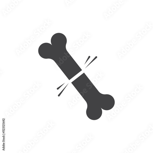 Osteoporosis icon Simple thin line flat symbol