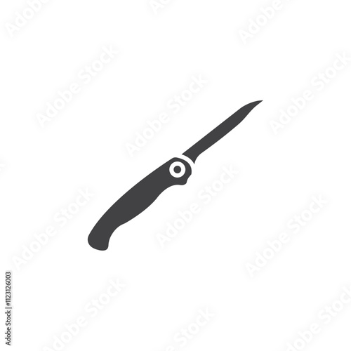 Pocket knife icon Simple thin line flat symbol