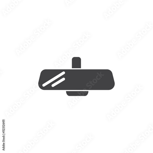 Rear mirror icon Simple thin line flat symbol