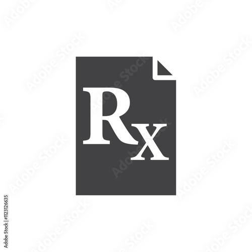 RX icon Simple thin line flat symbol