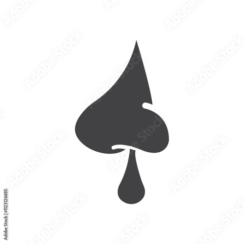 Runny nose icon Simple thin line flat symbol
