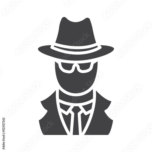 Spy icon Simple thin line flat symbol