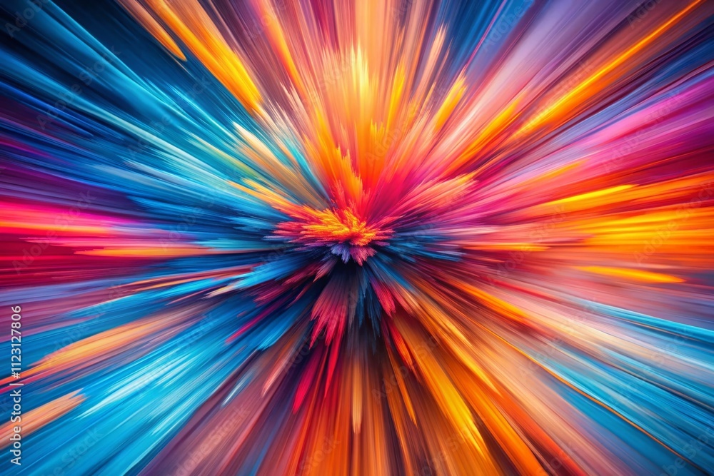 Obraz premium Vibrant Abstract Background with Dynamic Streaks of Pink, Orange, and Blue for Modern Designs, Websites, and Creative Backdrops in High-Resolution Drone Photography