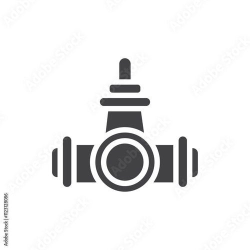 Valve icon Simple thin line flat symbol