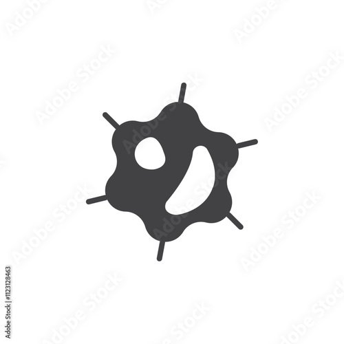 White blood cell icon Simple thin line flat symbol