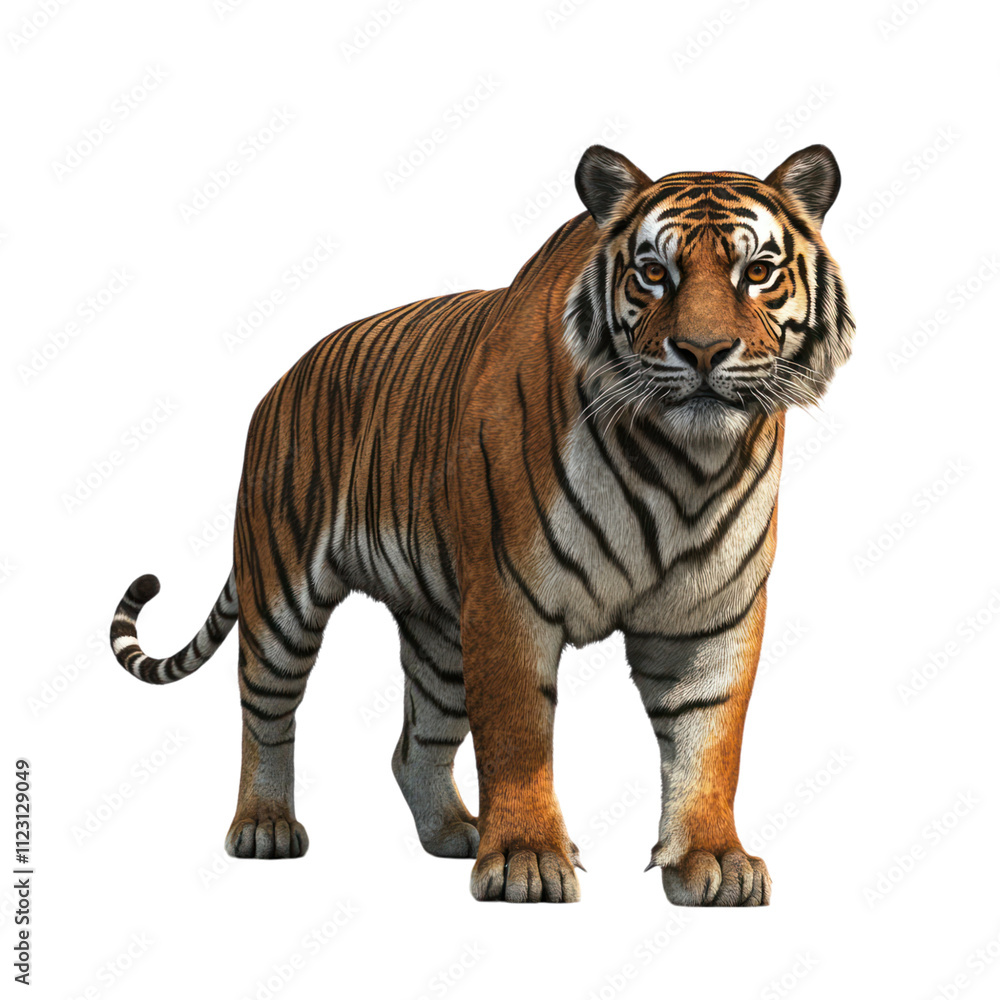 Obraz premium Majestic Bengal Tiger on Transparent Background