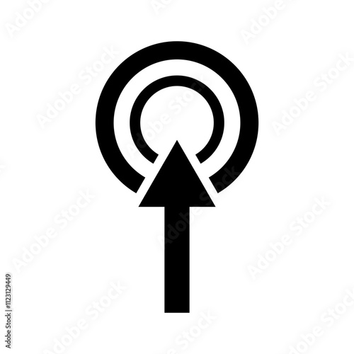 upload icon button vector