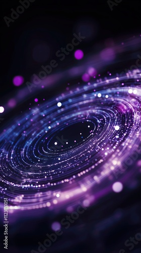 Wallpaper Mural business graph development ideal circular glowing infographic with a soft radiance of purples and whites, emphasizing interconnected growth points, against a sleek dark background Torontodigital.ca
