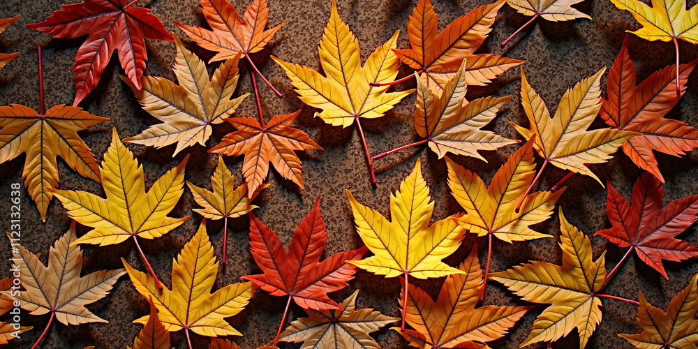 Colorful autumn maple leaves on textured background Colorful autumn maple leaves on textured background