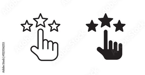 Customer feedback flat simple vector symbols illustration.