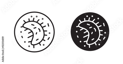 Microorganism flat simple vector symbols illustration.