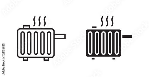 Radiator flat simple vector symbols illustration.