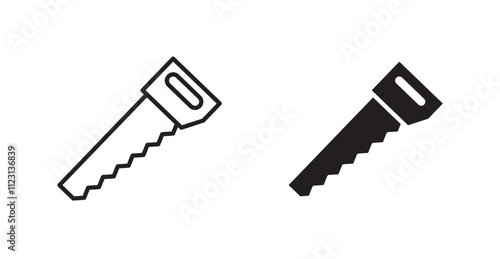 Saw flat simple vector symbols illustration.