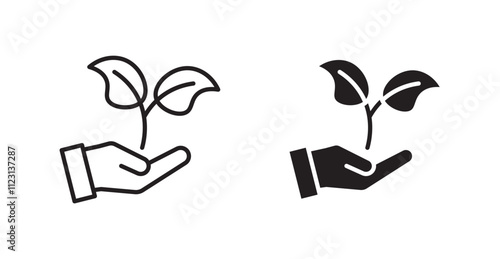 Eco-friendly flat simple vector symbols illustration.
