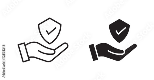 Policyholder flat simple vector symbols illustration.