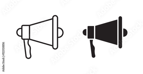 Loud Speaker flat simple vector symbols illustration.
