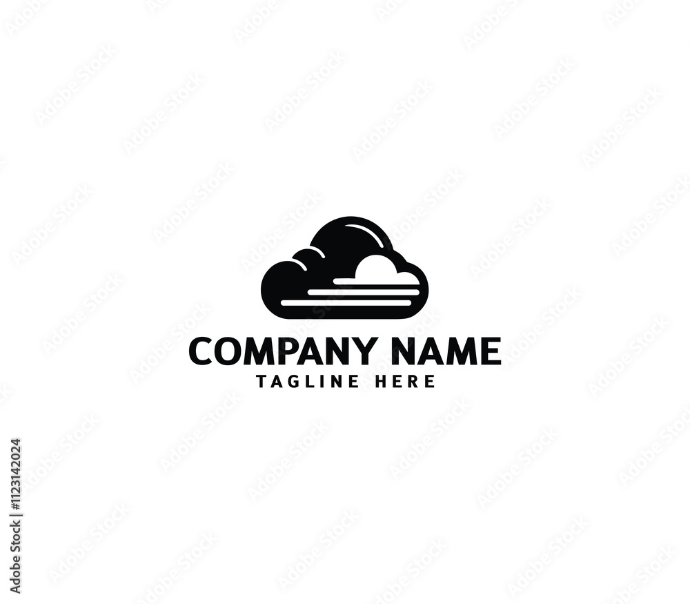 Fototapeta premium Vector cloud logo design. cloud logo symbol icon design vector. Branding, Business, Technology logos