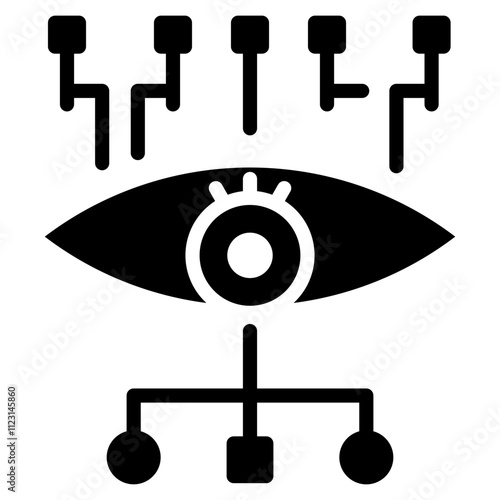 bionic eye icon element for design