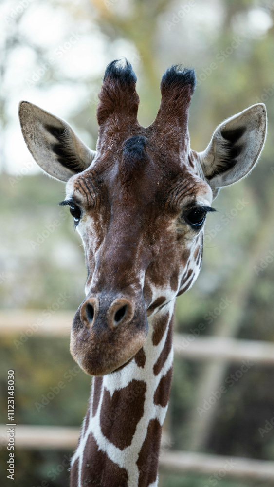 Fototapeta premium jirafa cara