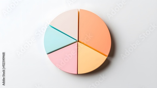 Free Download A segmented pie chart in soft pastel colors on a clean white background, symbolizing market segmentation. - GFXLoad