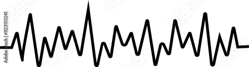 Line wave music sound noise audio frequency icon signal podcast radio soundwave waveform volume art hand. Wave, Frequency, Acoustic line music logo recording voice wave doodle sketch abstract.