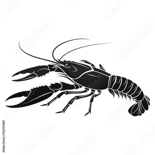 Detailed Illustration of a Crayfish