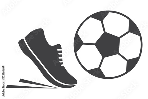 shoe kick ball icon