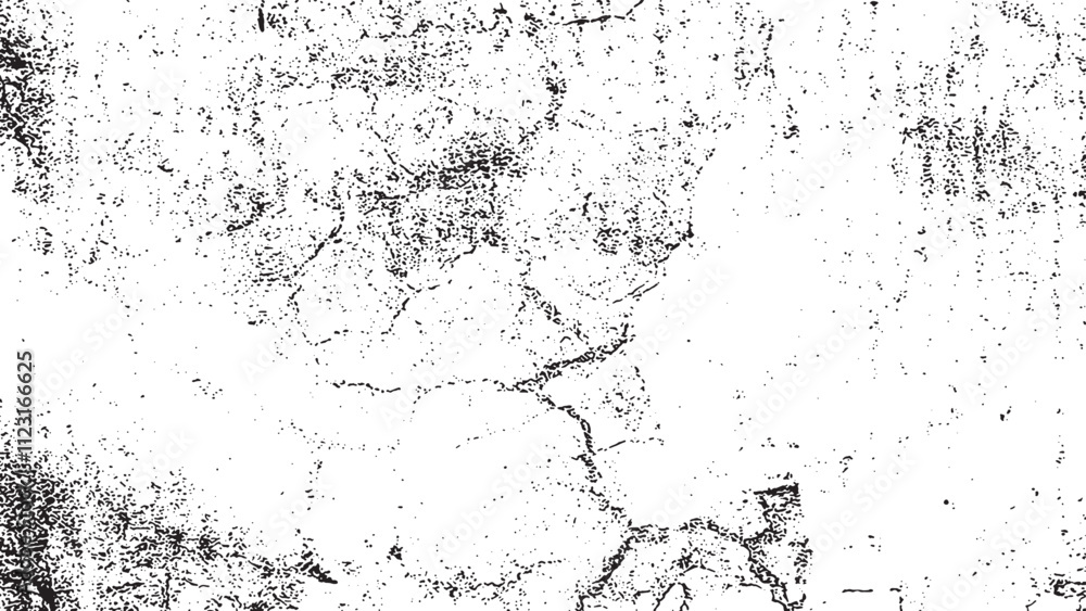 Obraz premium Black crack texture. Cracked on a white background. Wall background crack vector, grunge, ground distress texture.