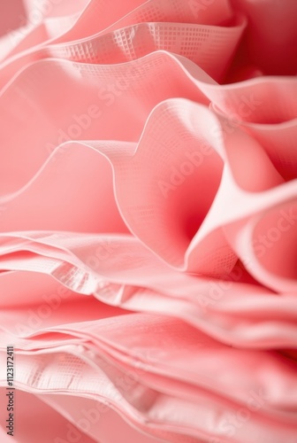 Ethereal Layers of Soft Pink Textures and Curves