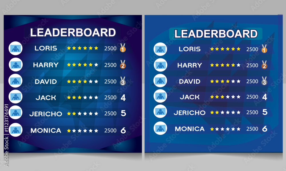 Fototapeta premium creative game leaderboard with abstract background vector