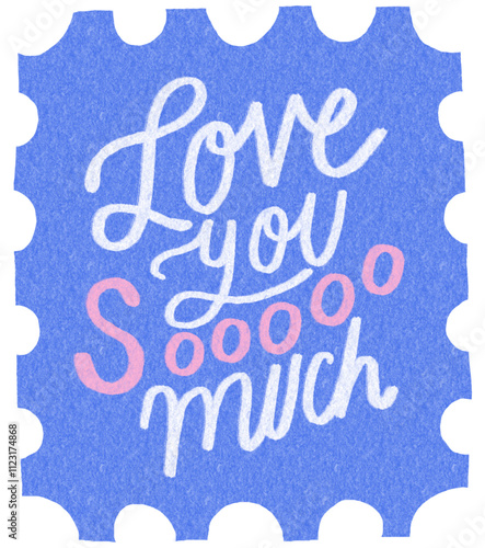 Stamp Valentine's Day Love Letter for couple and friend dating anniversary