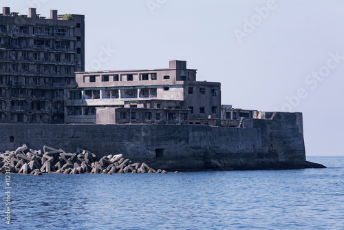 長崎側から見た軍艦島 photo