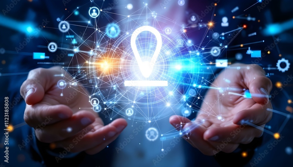 Fototapeta premium Business science and technology background