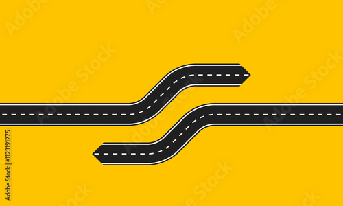 two counter arrows, confrontation or compromise concept