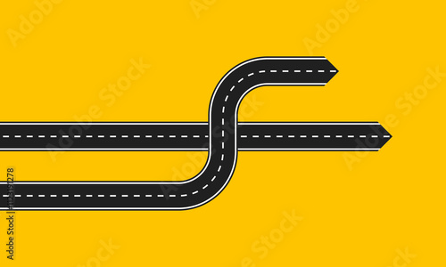 two ways to same goal, one direct path, second intricate way