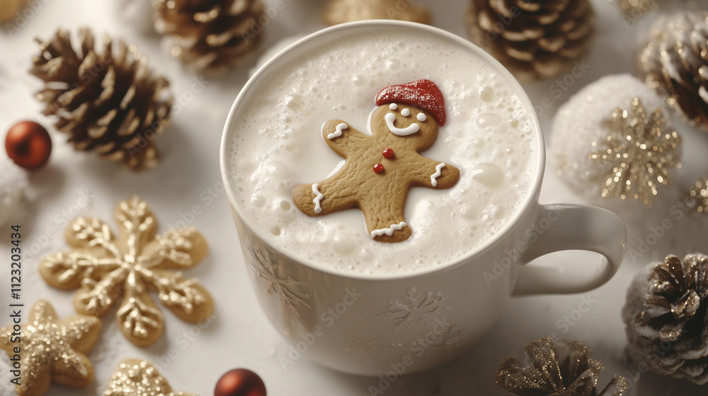 Gingerbread Man Sitting on Milk Cup
Gingerbread Man Sitting on Milk Cup