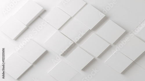 A clean white rectangular tile background with an acrylic finish, offering a sleek, polished look.

